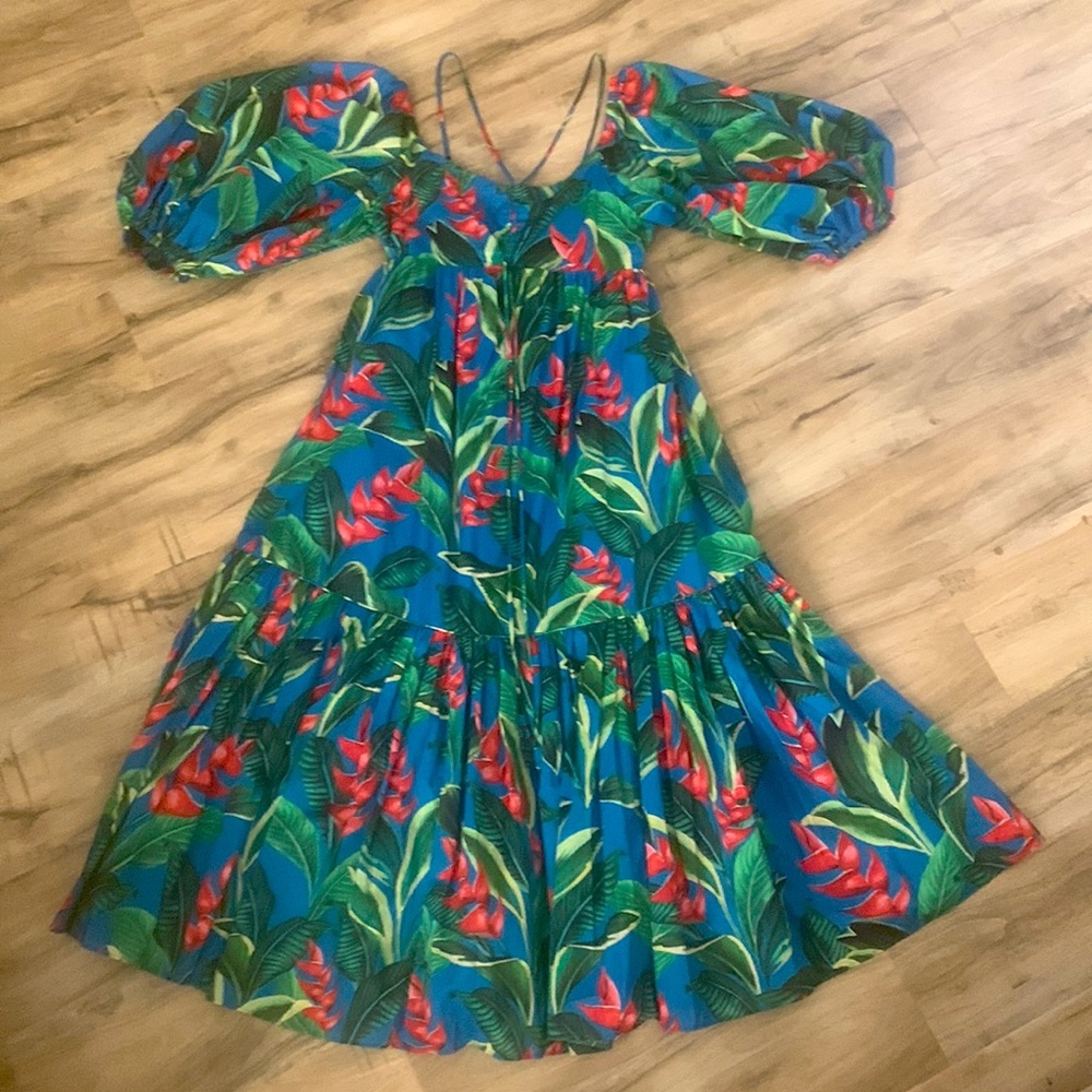 NWT FARM Rio Dream Garden Midi Dress - Picture 5 of 7